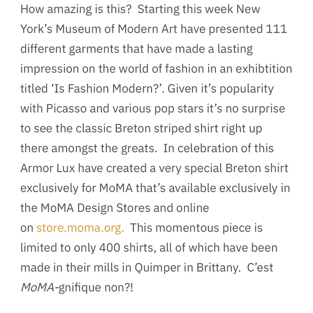 Armor Lux x MOMA Striped Long Sleeve Shirt size 2XS - Picture 9 of 10